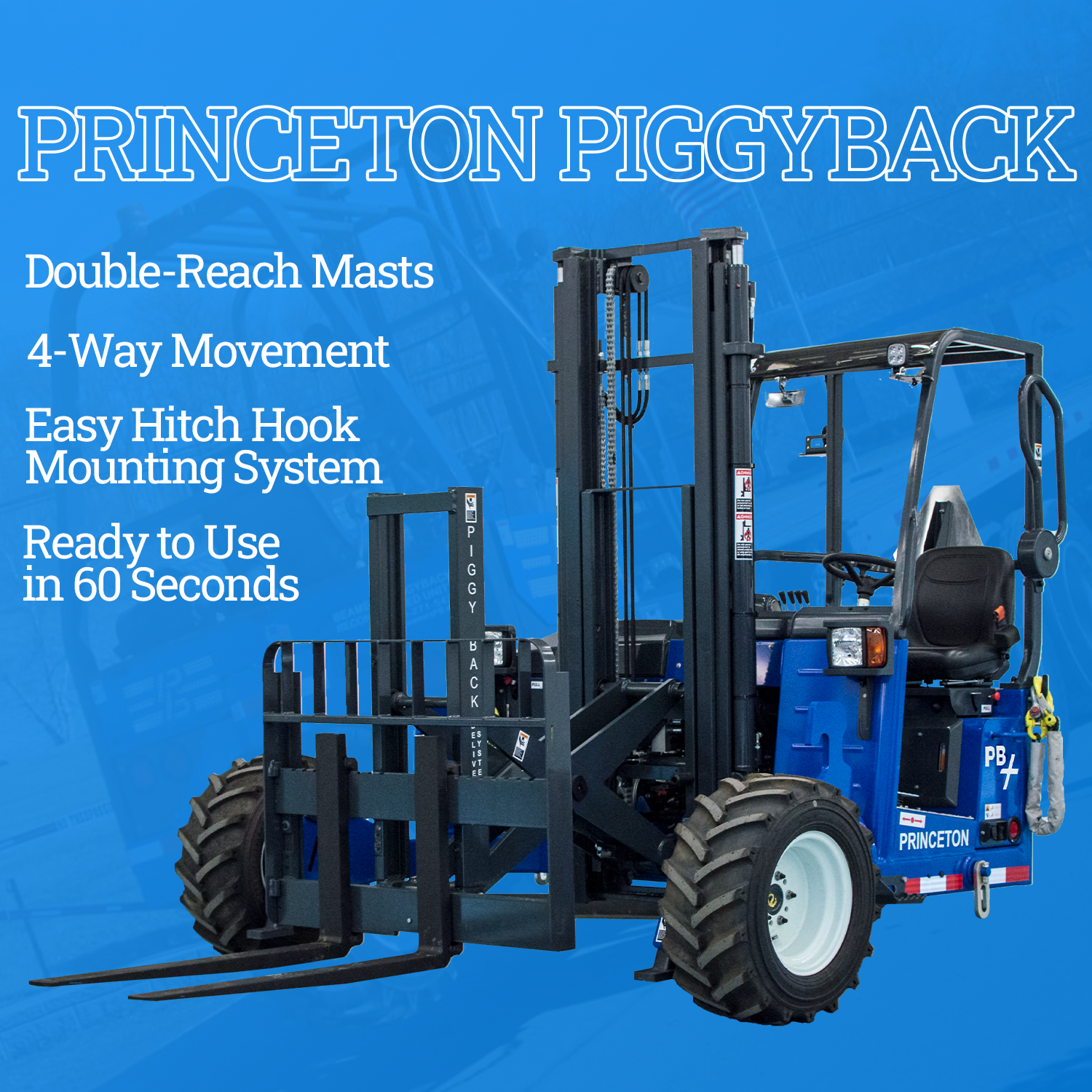 Blue Princeton PiggyBack® Forklift 